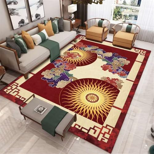 RUGMRZ Flokati Teppich Sofa, Schlafzimmer, Wohnzimmer Dekoration, rutschfest, Schmutzabweisend, Waschbar Zimmer Teppich Rot Anti-Rutsch Teppich Schlafzimmers Kinderteppich Flokati Teppich Teppich BOD