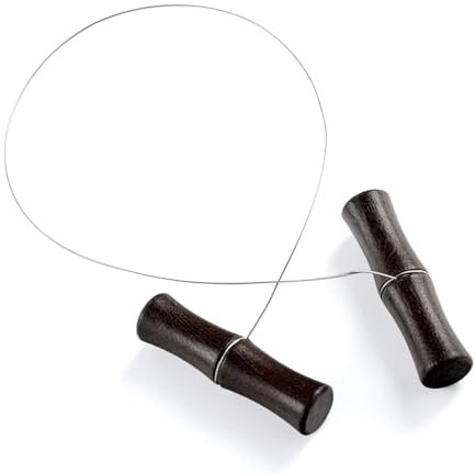 1Pcs Cheese Cutter with Wire, Premium Clay Cutter Tool, Stainless Steel Twisted Wire & Wooden Handle for Clay, Pottery, Cheese, Dough, Ceramics, Art Sculptures