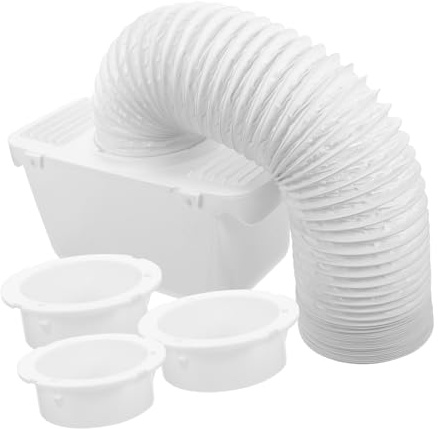 HIAKDOFT Kit de Conduit de Sèche-linge Intérieur Collecteur de Peluches, Bac de Récupération D'eau, Plastique Solide, Compatible Sécheuse Tambour, Connecteur Ventilation pour Appareils Électroménagers