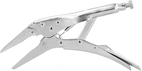 Needle-Nose Pliers, Save Effort Multifunction Grip Tool with Long Nose Claw, Release Lever, Plated Vice Grips for Wire Cutting