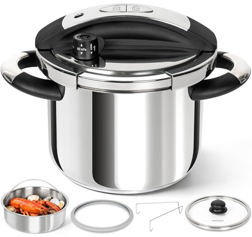 MICHELANGELO Stainless Steel Pressure Cooker, 6L