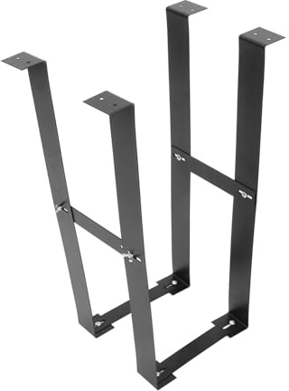 FONDOTIN Soporte para Caja de Computadora bajo Escritorio Ajustable Negro | Acero al Carbono, 1 Juego, Resistente Corrosión, Estructura Sólida para Torre de Ordenador