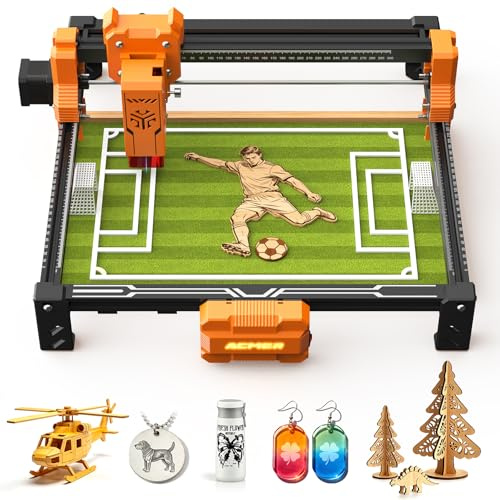 Laser Graviermaschine Acmer S2 7W Laser Cutter,Arbeitsbereich 300 X 300mm Lasergravur Maschine 48W(7000mv) Lasergraviermaschine 10000mm/Min Geschwindigkeit,Graviermaschine Geeignet FüR Holz Und Acryl