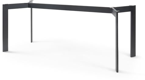 [en.casa] Tischgestell Verg Metall Tischfuß für Esstisch Schreibtisch 180 x 70 x 72 cm Tischkufen höhenverstellbar Schwarz