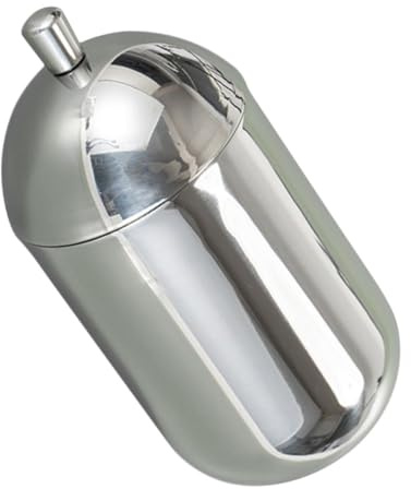 Cabilock Contenitore per Cotton Fioc in 304 con Coperchio Antipolvere Organizer Metallico per Batuffoli di Cotone e Cosmetici Scatola Salvaspazio per Bagno e Toletta Casa