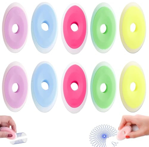 GNALIA Gomme : 10 Pièces Couleur Mélangée Taille Petite. Pour Stylo Gel Effaçable Et Encre Thermosensible. Usage Dessin Technique Artistique Et Scolaire.