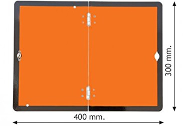 Caledonia Signs 56327 Folding Hazard Warning Vehicle Plate, Reflective Aluminium, 400 mm X 300 mm
