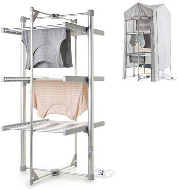 Dry:Soon Mini 3-Tier Heated Clothes Airer and Cover Offer Bundle