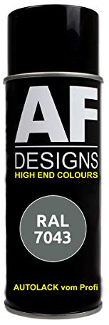 Alex Flittner Designs Spraydose RAL7043 VERKEHRSGRAU B glänzend, glänzend | Sehr Hochwertiges Acryl Lackspray(lösemittelhaltig) nach RAL