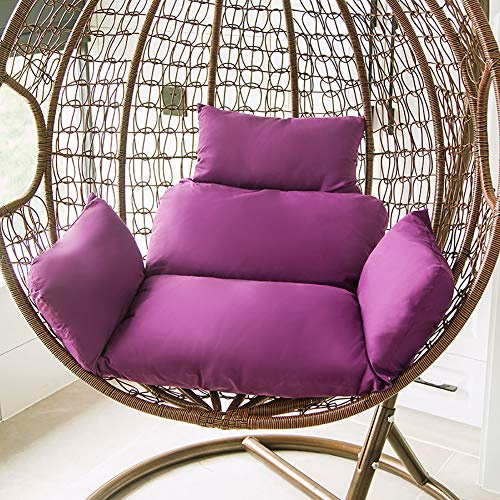 Ruby Lil Silla De Swing/Sillas Colgantes para Habitaciones, Patio Huevo Silla Pad, Silla De Hamaca/Silla De Mimbre Cojín, Swing Garden Silla Cojín,Púrpura