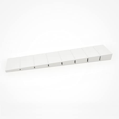 10 x sossai® Cunei per mobili/Cunei di arresto/Cunei di compensazione in plastica con punti di rottura teorici integrati | MKB-100 | Color : Bianco