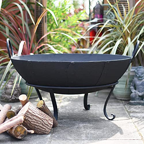 Black Country Metal Works Iron Kadai Fire Bowl - 90cm