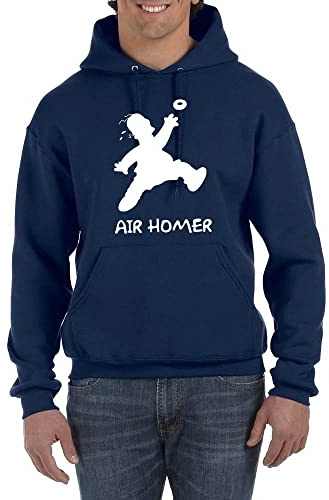 El Desván Nerd Air Homer Rosquilla - Sudadera con Capucha y Bolsillo