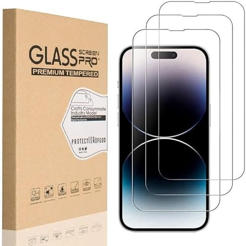 trendyoo 3 Stück Panzerglas für iPhone 14, 13, 13 Pro (6,1), Kratzfest, Panzer Schutz Glas 9H Härte, HD Displayschutzfolie, Ultra-klar, Ultrabeständig