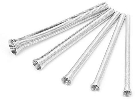 ANKROYU 5PCS 21cm Piegatubi in Filo di PVC, Molla di Piegatura, Piegatubi a Molla in Acciaio Super Flessibile, Dimensione Punta: 1/4 5/16 3/8 1/2, 5/8 Pollici