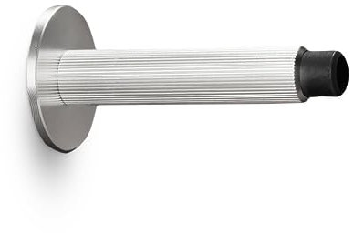 Gedotec Premium Türstopper Wand - Aluminium | ARPA WALL | 1 Stück Designer Tür Stopper Edelstahl | Türpuffer 100 mm zum Schrauben | inklusive Befestigungsmaterial | door stopper