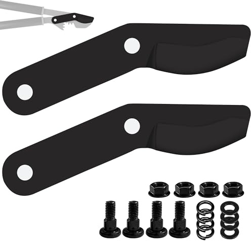 Aussio Confezione da 2 lame di ricambio in acciaio compatibili con troncarami bypass Fiskars PowerGear2, lama grande da 68,6 cm e 81,3 cm, colore nero