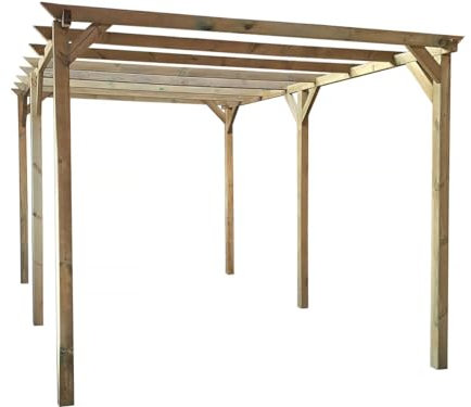 Carport Voiture en Bois Solar II 3 x 5 x 2.4