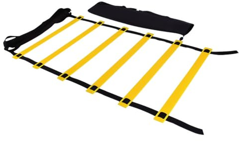 Mzshne Weiche Leiter für Schrittgeschwindigkeitstraining Zusammenklappbare Agility-Leiter mit verstellbaren Sprossen für Boxen, Beinarbeit, Sport, Fitnesstraining