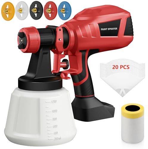 Trådlös färgspruta för Milwaukee M18 18 V batteri luftlös elektrisk HVLP sprayfärgpistol verktyg för heminredning och exteriör husmålning-batteri ingår inte