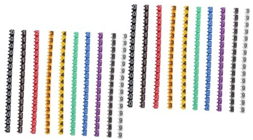 OSALADI 300stücke Bunte Kabelmarkierungen Clip Kabelidentifikationsetiketten Für Elektrische Leitungen Und Netzwerkkabel Geeignet Für Leicht Beschriftbar