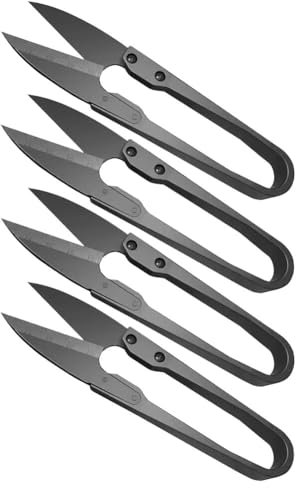 SHUNCHG 4 Stücke Mini Schere Gartenschere Beschichtete Premium Ernteschere Edelstahl Rosenschere, Trimmschere Bonsaiwerkzeug Bonsai Beschneiden Schere Schneiden Tuch Werkzeug zum Nähen Gardering