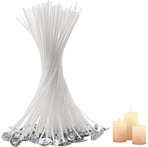 BELSVOR 100 Piezas de Mecha de Vela, 100 Piezas de Mechas para Velas (10 cm), 100 Mechas para Velas, mechas para Velas para Hacer Velas de Bricolaje, mechas para Velas