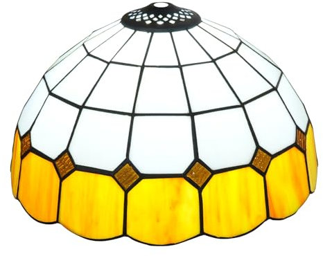 ZXMJYHK Lampenschirm im Tiffany-Stil, 12 Zoll, mediterran, schlicht, kariert, Buntglas-Lampenschirm, Ersatz-Lampenabdeckung, Zubehör, passend for Tischlampe, Pendelleuchte, Deckenleuchte(Pink)