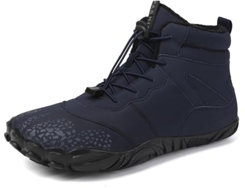 Calzado de invierno para senderismo, zapatos descalzos para mujer y hombre, botas de nieve, impermeables, con forro de piel cálida, botines para senderismo, senderismo, escalada, zapatos