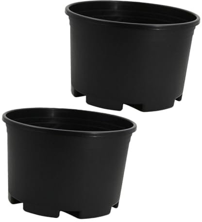 Sosoport Lot De 2 Pots en Plastique Extra Larges pour Arbres Grands Pots De Plantation avec Trous De Drainage Pots De Pépinière pour Jardinage Intérieur Et Extérieur