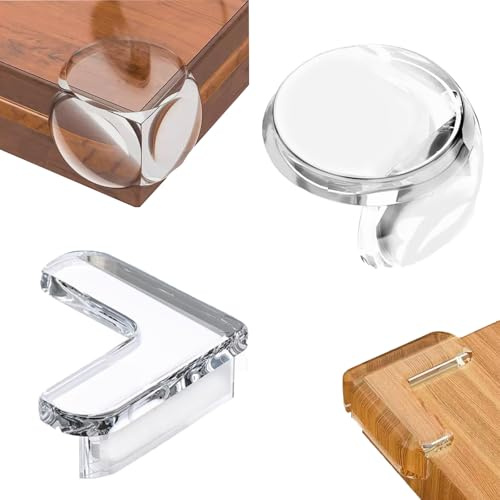 LIANRISES 20 Pezzi Paraspigoli Bambini, Rotondo e Forma L Paraspigoli Bambino, Trasparenti Angolari In Gomma, Kit Sicurezza Casa, Per Tavolo Mobili, Super Soft, La Sicurezza Protettiva Il Bambino