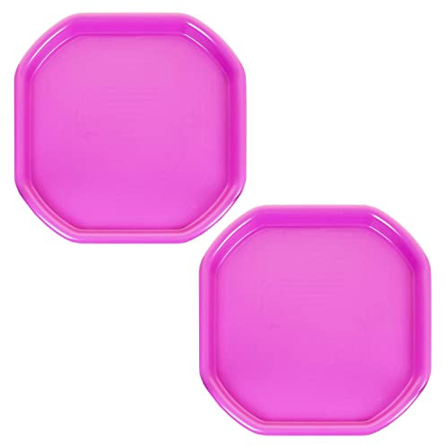 Small Mixing Tray 70x70cm Octagonal Colorful Sand Pit Tray Concrete Mortar Mixing Tray Fun Play Messy Activities Plastic Tuff Tray, Multi-Purpose Tray for Sand Water DIY Crafts Gardening (2, Pink)
