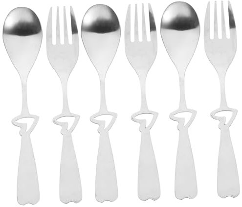 CONGARTENO Cucharas Postre y Tenedor De Ensalada Para Cafeterías y Restaurantes Robusto y Ligero
