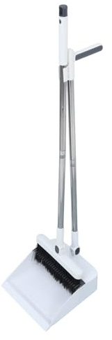 LOEFLIFA Juego De Escoba De Mango Largo y Recogedor Plegable 93 Cm, Plástico, Resistente a Pelo Con Diseño Ergonómico, Herramienta De Limpieza De Pisos Para Uso Doméstico, Pack 2 Piezas