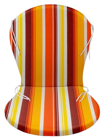 CHELY INTERMARKET Cojines Guitarra Exterior Packs 90x48x4cm Algodón Poliéster Cremallera Cordones Ajuste Universal Suave Jardín Terraza Playa Piscina Comodidad (Multi Naranja, Pack x2)