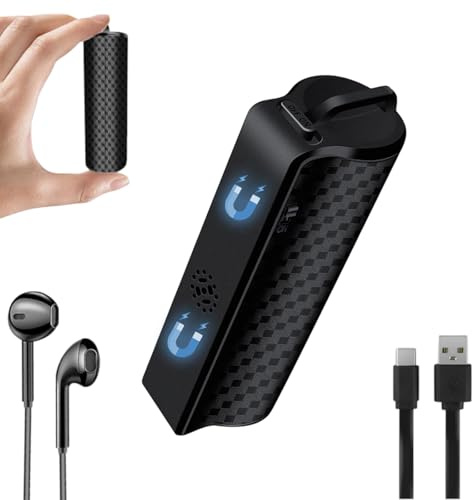 Diktiergerät Magnetisches Mini, Voice Recorder mit 30 Tage Daueraufnahme | großflächiges Tiefengewebe-Massagegerät leise für Rücken, Nacken, Beine intensive Muskelmassage und Regeneration