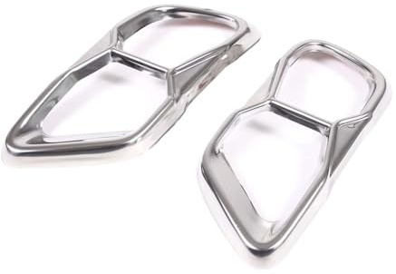BNGDFDGH Embellecedor de salida de escape de acero inoxidable for BMW X5, G05, X6, G06, X7, G07 (2019-2022, M60)(Silver)