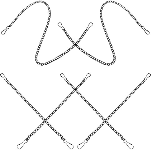 Gatuida 6pcs Planter Chains for Hanging Plants Steel Multiple Indoor Plant Hanger Hanging Chain Hook D- Thin Stainless Accessory Suspension Key Black