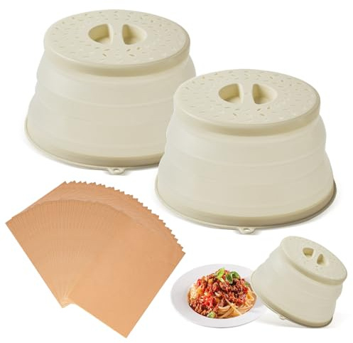 Collapsible Microwave Food Cover, 2PCS Microwave Plate Cover