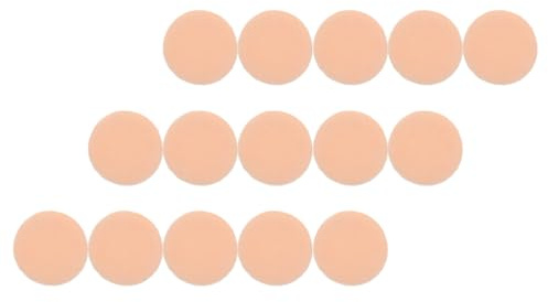 LRXIYODE Houppettes Rondes en Coton Pur Prise de Poudre pour Maquillage 15 Pièces Diamètre 6 Cm Applicateurs Poudre Blanche pour Maison et Salon