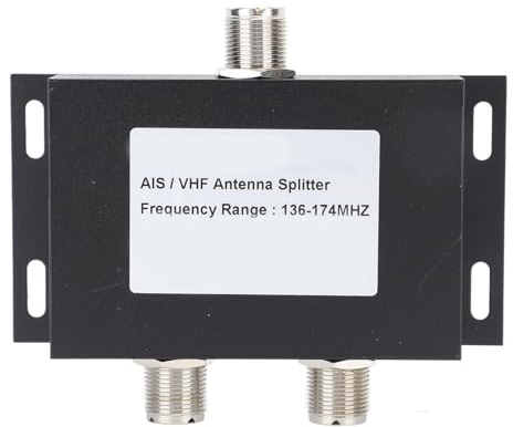 ERYUE AIS-Antennensplitter in Marinequalität, 2-Wege-VHF-Leistungsteiler, Stabile Leistung, 136–174 MHz, Antennenteiler für Schiffe
