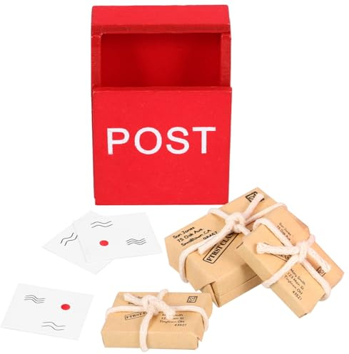 VICASKY Lot de 12 boîtes aux lettres miniatures en bois pour maison de poupée, jardin et mini maison de poupée