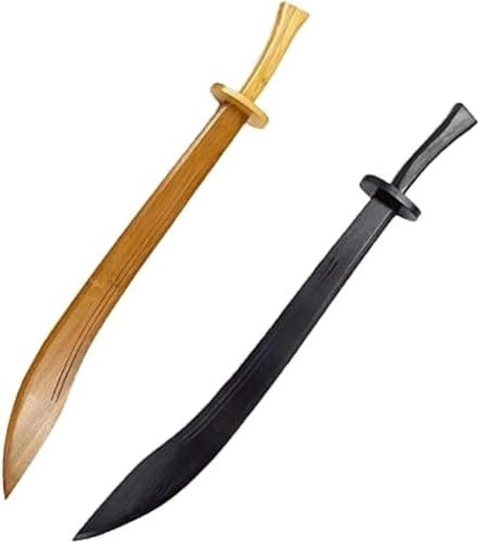 Espadas De Artes Marciales Kung Fu De Madera Espada De Entrenamiento Negro para Práctica De Forma Cuchillo De Juguete para Niños Machete Hecho A Mano con Tradición China