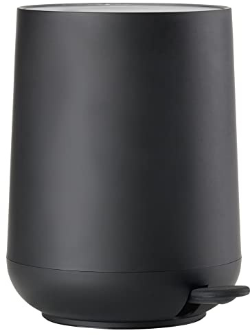 Zone Denmark Nova Mülleimer fürs Bad, Kosmetikeimer, Abfalleimer fürs Badezimmer, Durchm. 20,5 cm, Höhe 23,5 cm, Fassungsvermögen 3 Liter, Schwarz