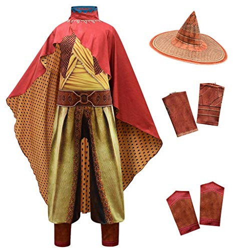Lito Angels Disfraz Princesa guerrera y el Ultimo Dragon para Niñas, Talla 5-6 años, C - Mono con Muñequera, Gorro y Capa Roja
