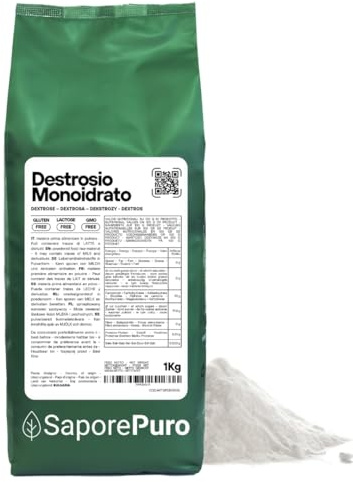 SaporePuro DEXTROSA en polvo 1 kg - Ideal para helados y sorbetes