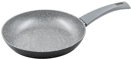 Zanetti - Padella antiaderente DURAPIETRA, adatta a tutti i piani cottura incluso induzione, fondo indeformabile, rivestimento alto spessore, manico soft touch, Diametro 18 cm