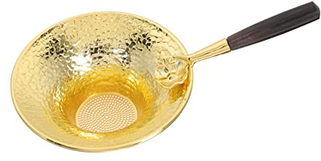 YARNOW Tea Infusers Tea Strainers Copper Tea Colanders Tea Filters Teahouse Tea Filters Copper Flower Shape Comfortable Handle