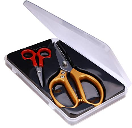 Scharfe Stoffschere,Mehrzweck Haushaltsschere Set,Staubdicht Rutschfest Edelstahl Griff Eignung zum Schneiden von Leder,Mehrschichtigen Stoffen