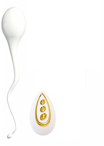 YcsLust Kaulquappenform G-Punkt Bullet Vibrator ​Vibro-Ei mit Smartphone-App-Steuerung 10 Vibrationsmodi Kugelvibratoren G-Punkt Erotik Sexspielzeug FüR Frauen Paare（Weiss,Fernbedienung）